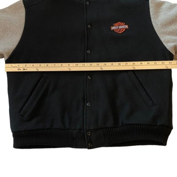 Harley-Davidson Black and Gray Bomber Jacket - Picture 10 of 13
